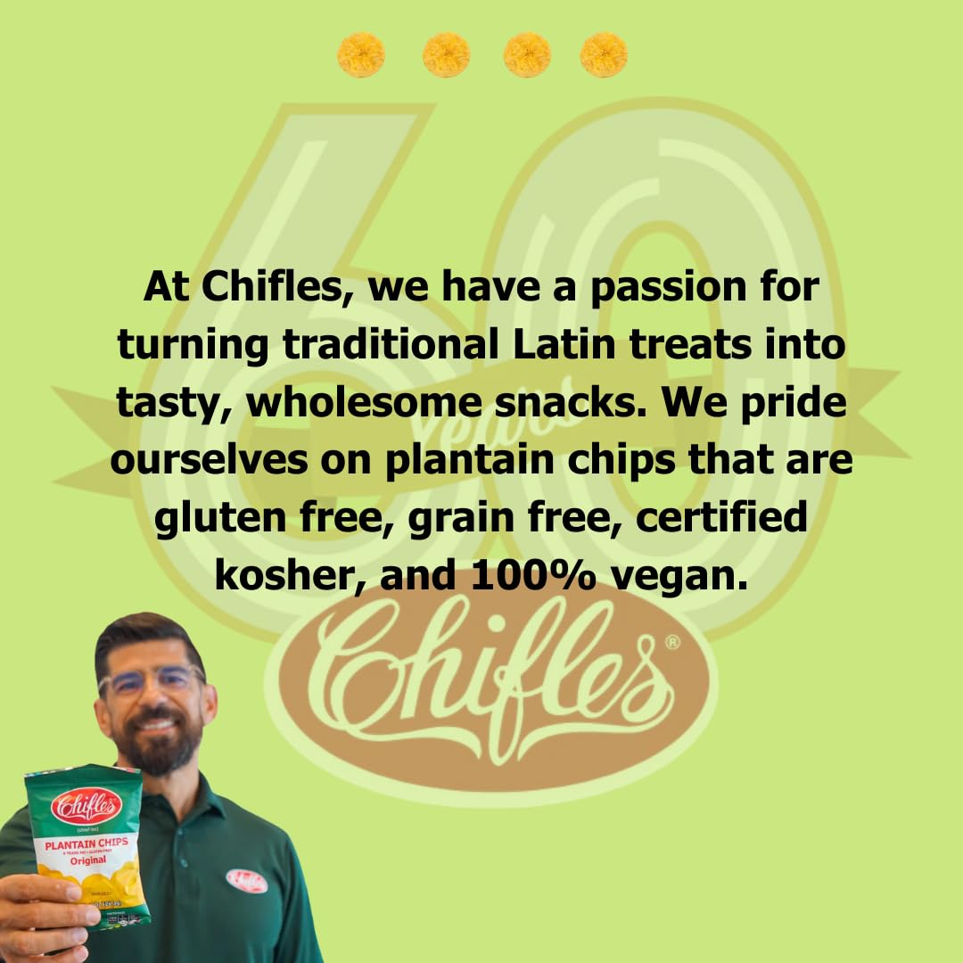 Chifles Original Salted Plantain Chips - 24 Individual Bags