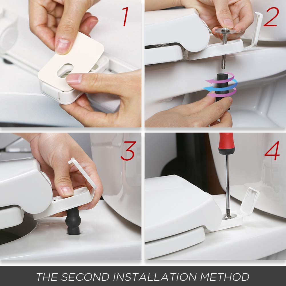 Elongated Soft Close Toilet Seat, Easy Install