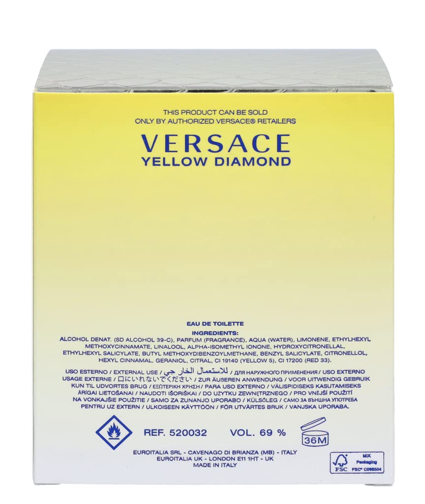 Versace Yellow Diamond Eau de Toilette Spray 3.0 oz