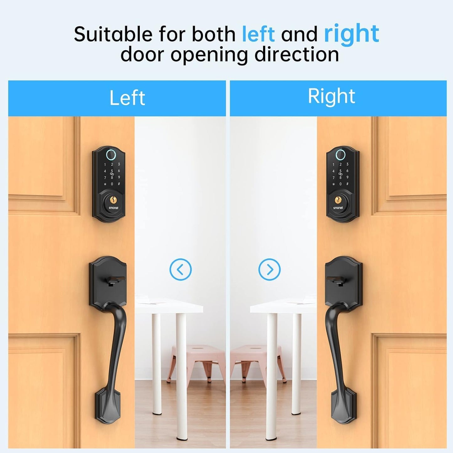 SMONET Smart Lock with Fingerprint & Bluetooth