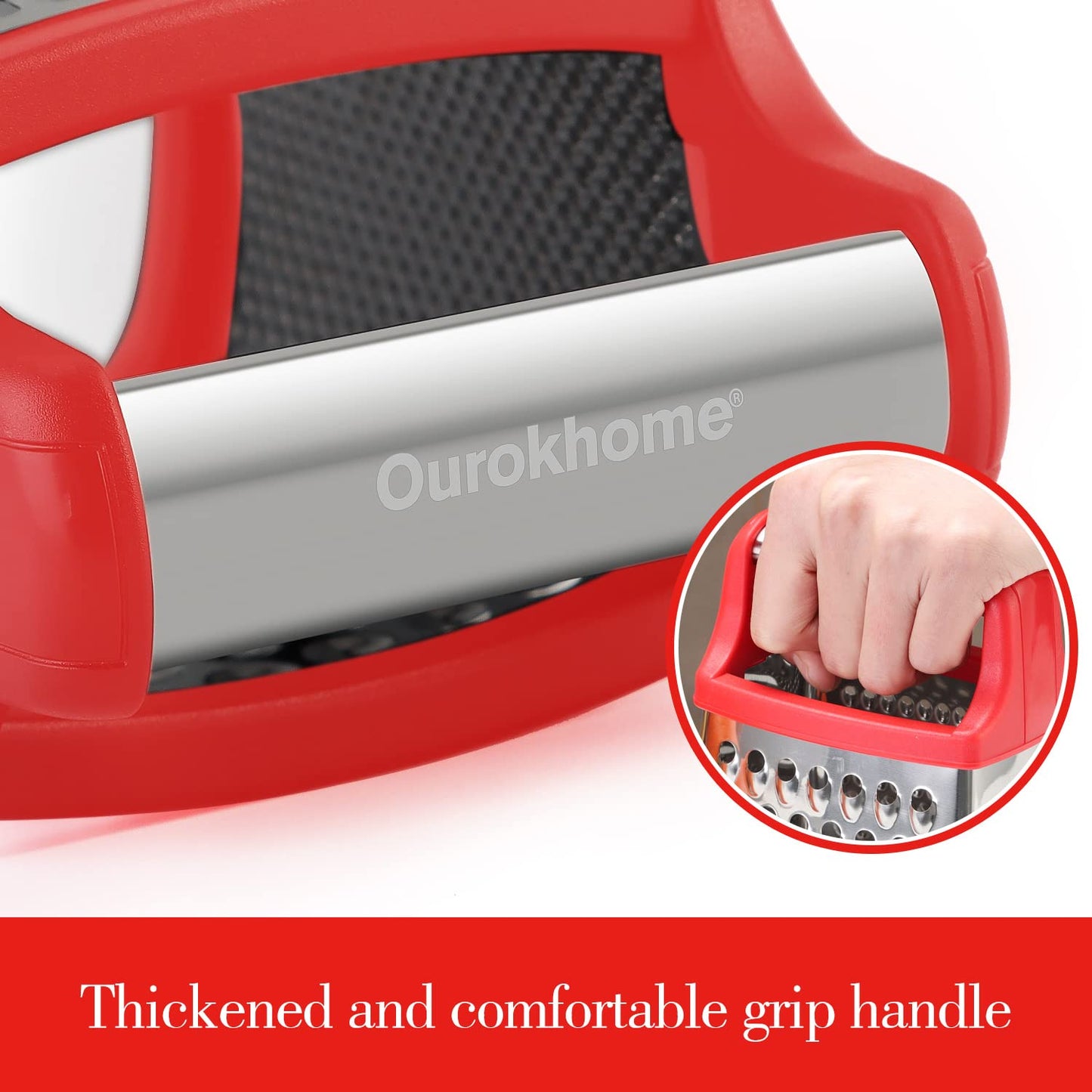 Ourokhome Stainless Steel Box Grater with Container