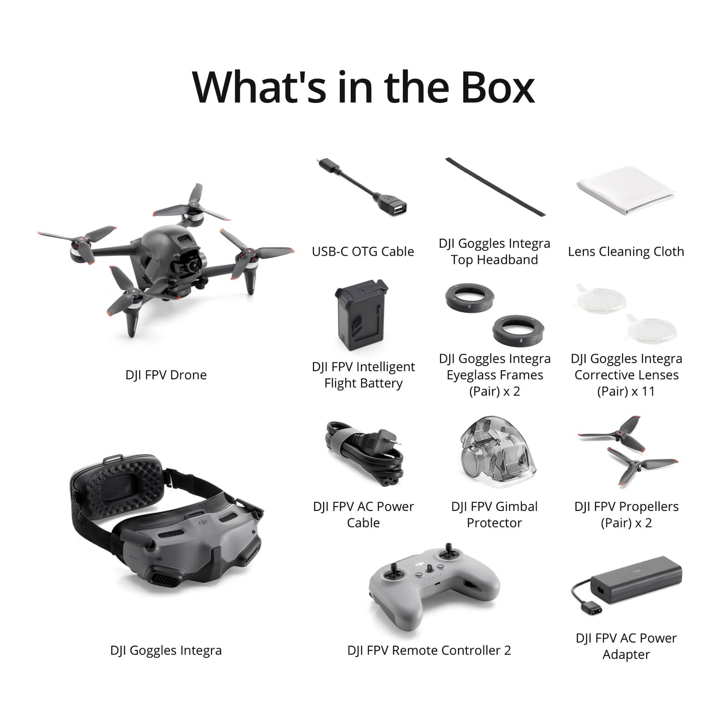 DJI FPV Explorer Combo (Goggles Integra), FPV Drone with Camera for Immersive Flight Experience, 4K/60fps, 10km HD Low-Latency Video Transmission, Emergency Brake and Hover, FAA Remote ID Compliant