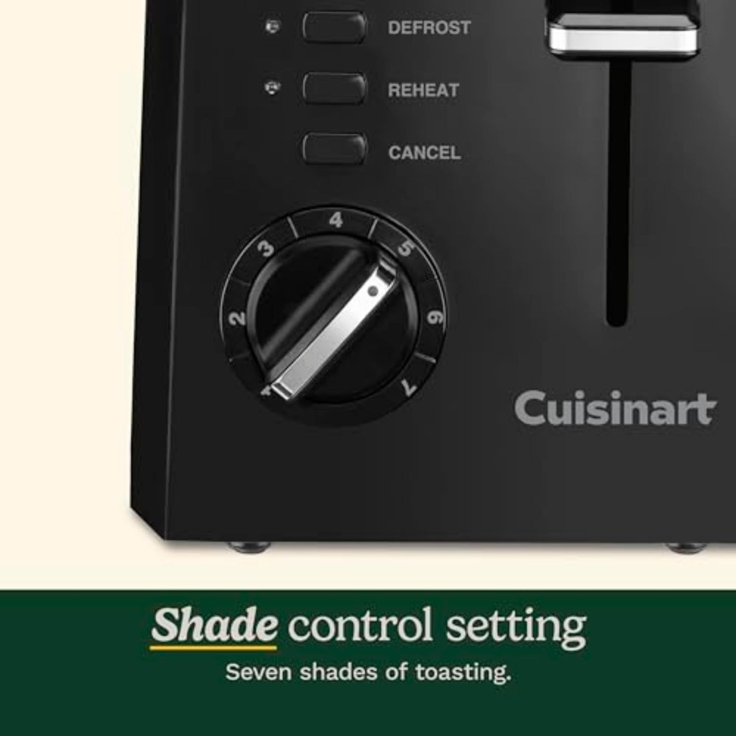 Cuisinart 2-Slice Compact Plastic Toaster, Black