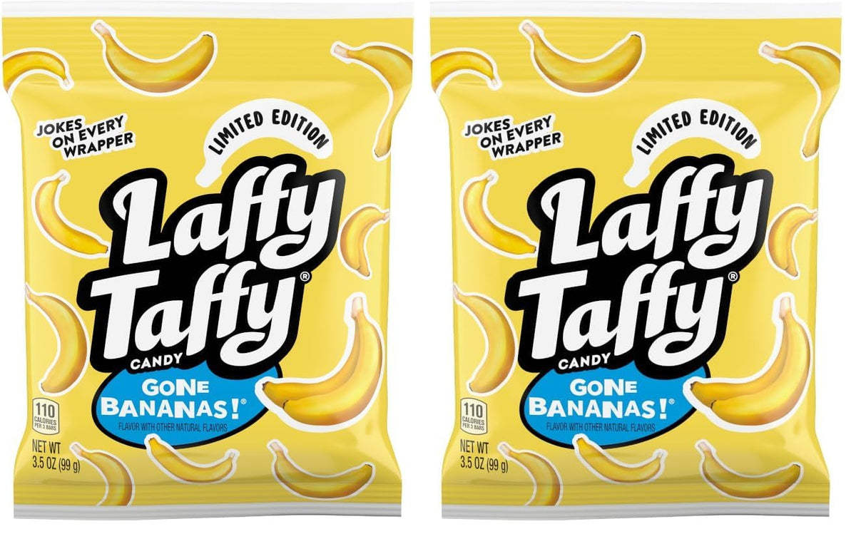 2 Pack Laffy Taffy Banana Mini Bar Candy (OU)