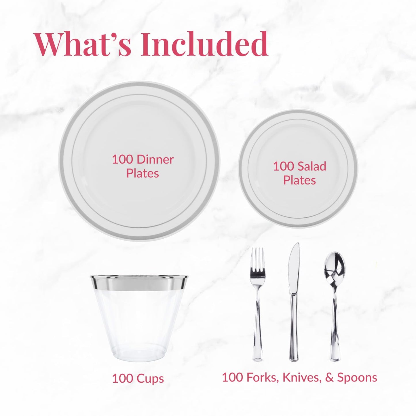 600 Piece Prestee Dinnerware Set for 100 Guests