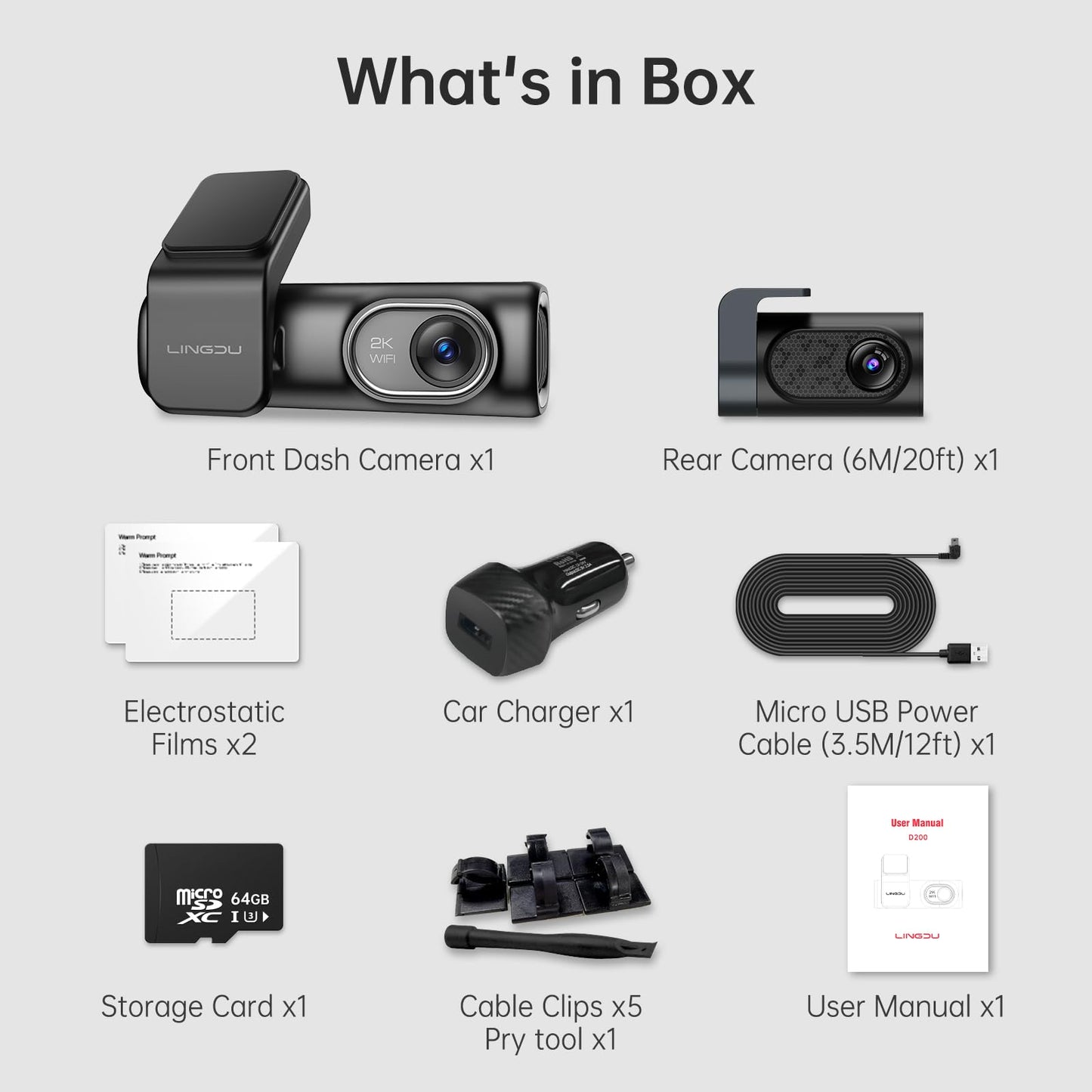 2K Dash Cam with GPS, Wi-Fi & Night Vision