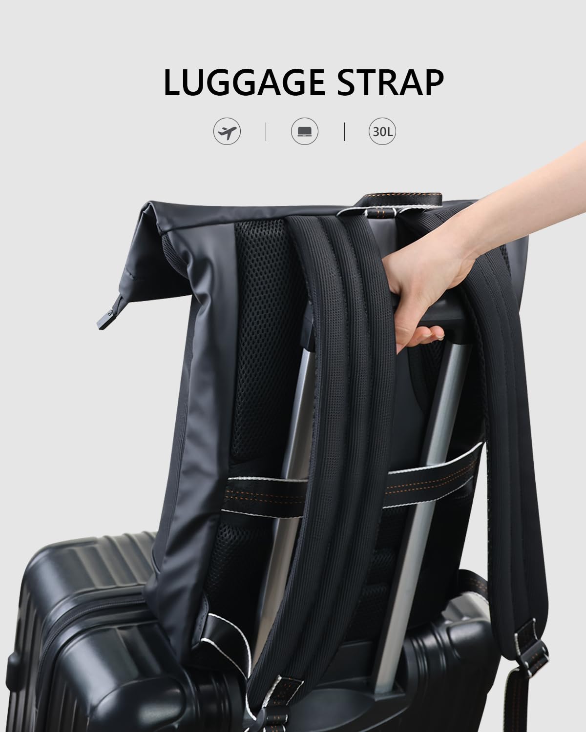 Movker Rolltop Commuter Backpack with Laptop Compartment