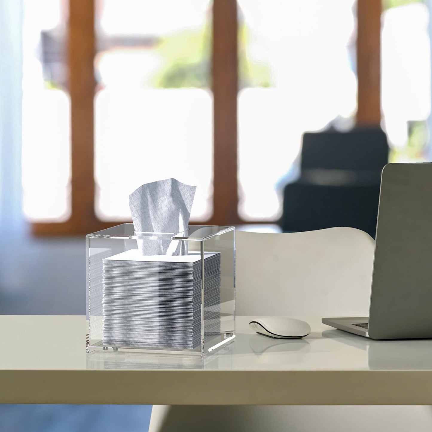 Clear Acrylic Tissue Box Holder for Home