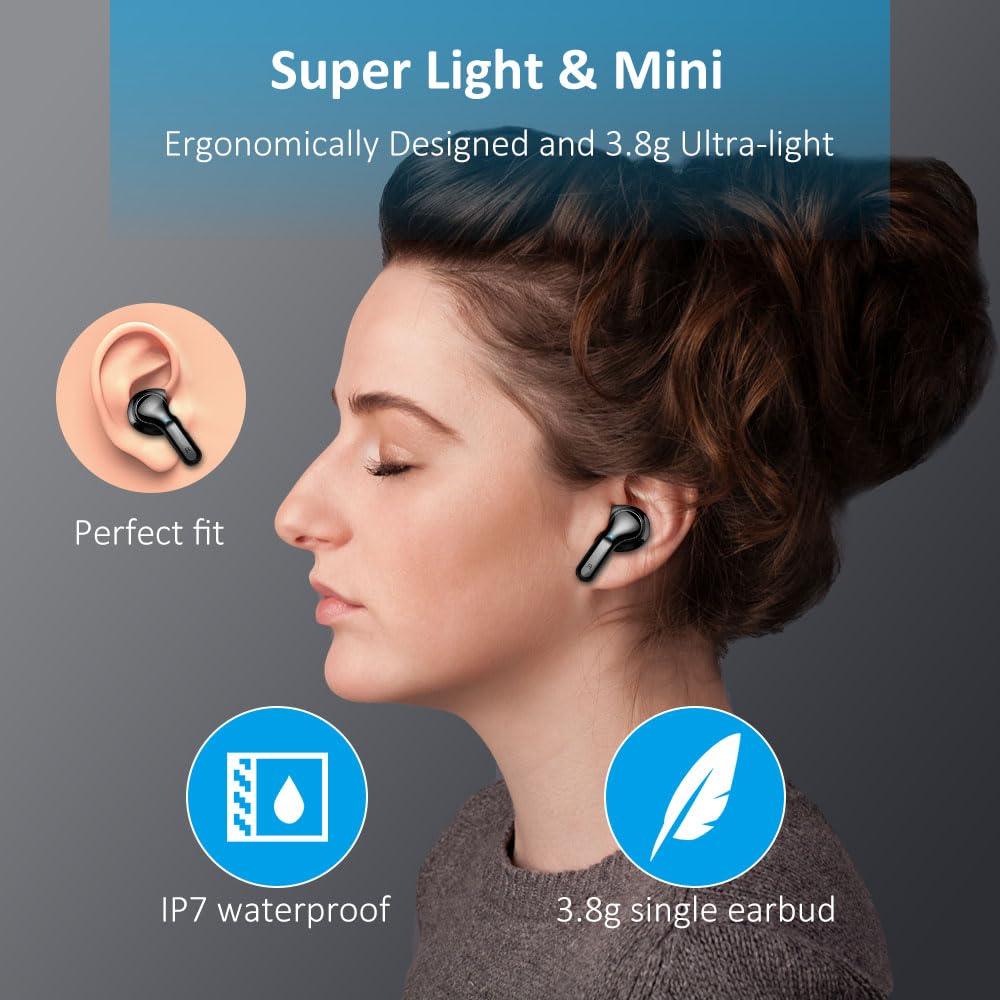 Wireless Earbuds with Noise Cancelling and Bass