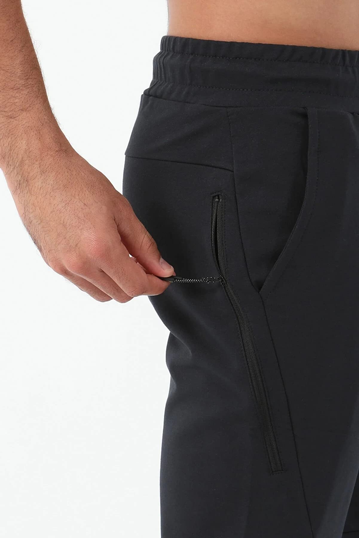 Airlife Mens Joggers with three pockets, Comfortable and Stylish sweatpants for men, one side zipper pocket, Turkish-made, Slim Fit Athletic Pants for Everyday Wear, Running, Exercise, and Workout.