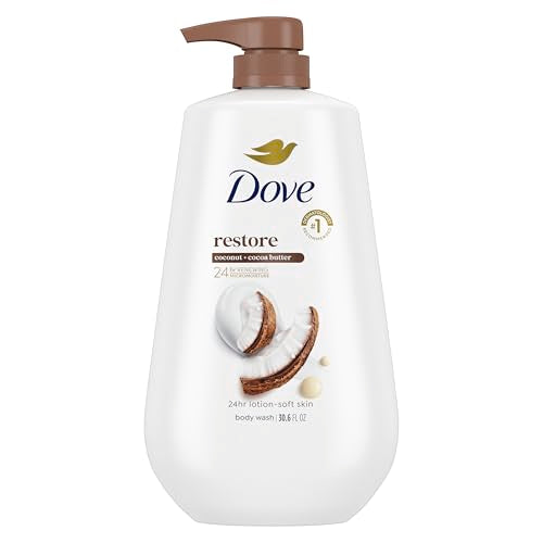2 Bottles of 30.6 Oz Dove Coconut Cocoa Butter Body Wash