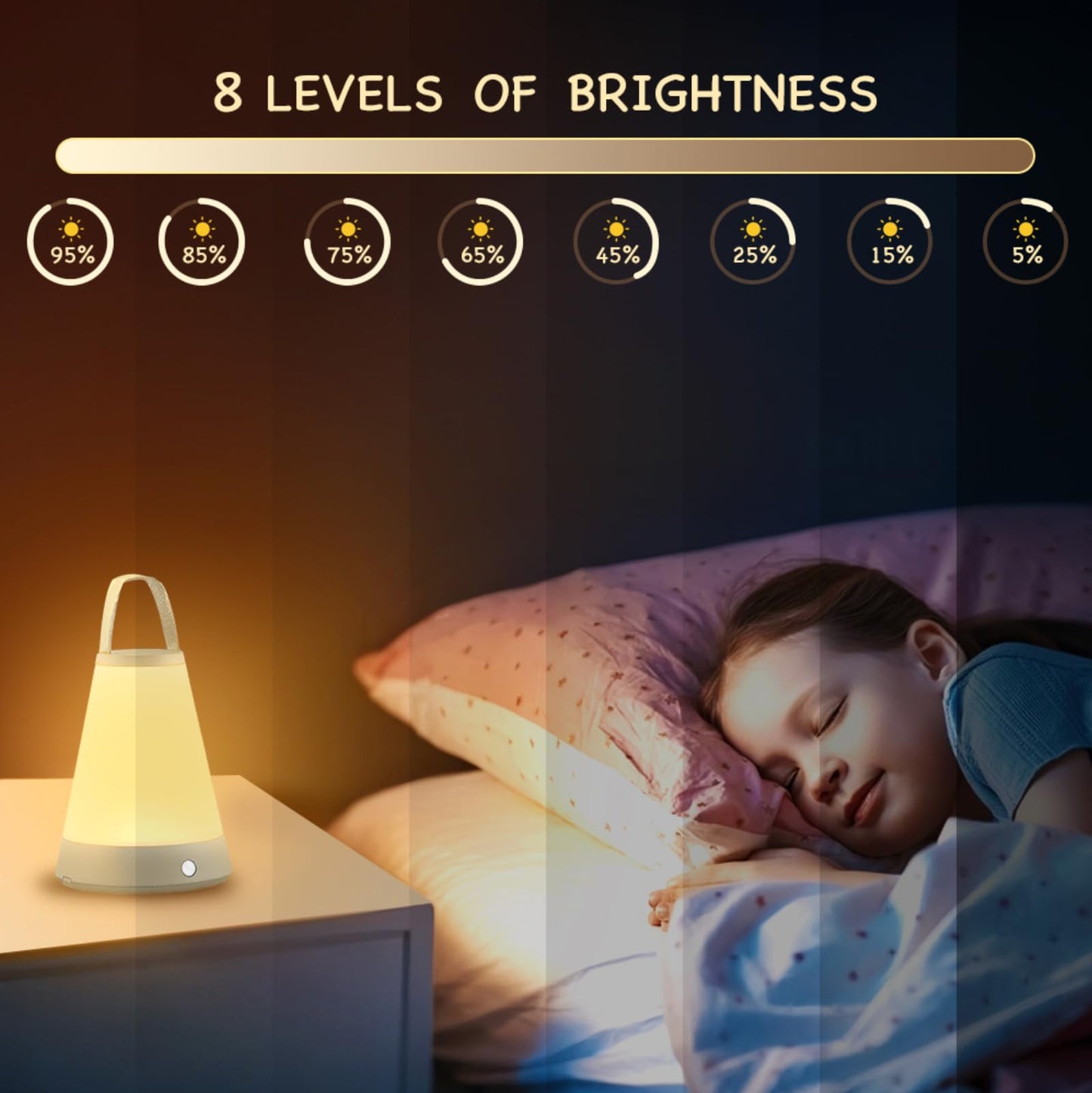 Dimmable Touch Night Light Lamp for Bedside