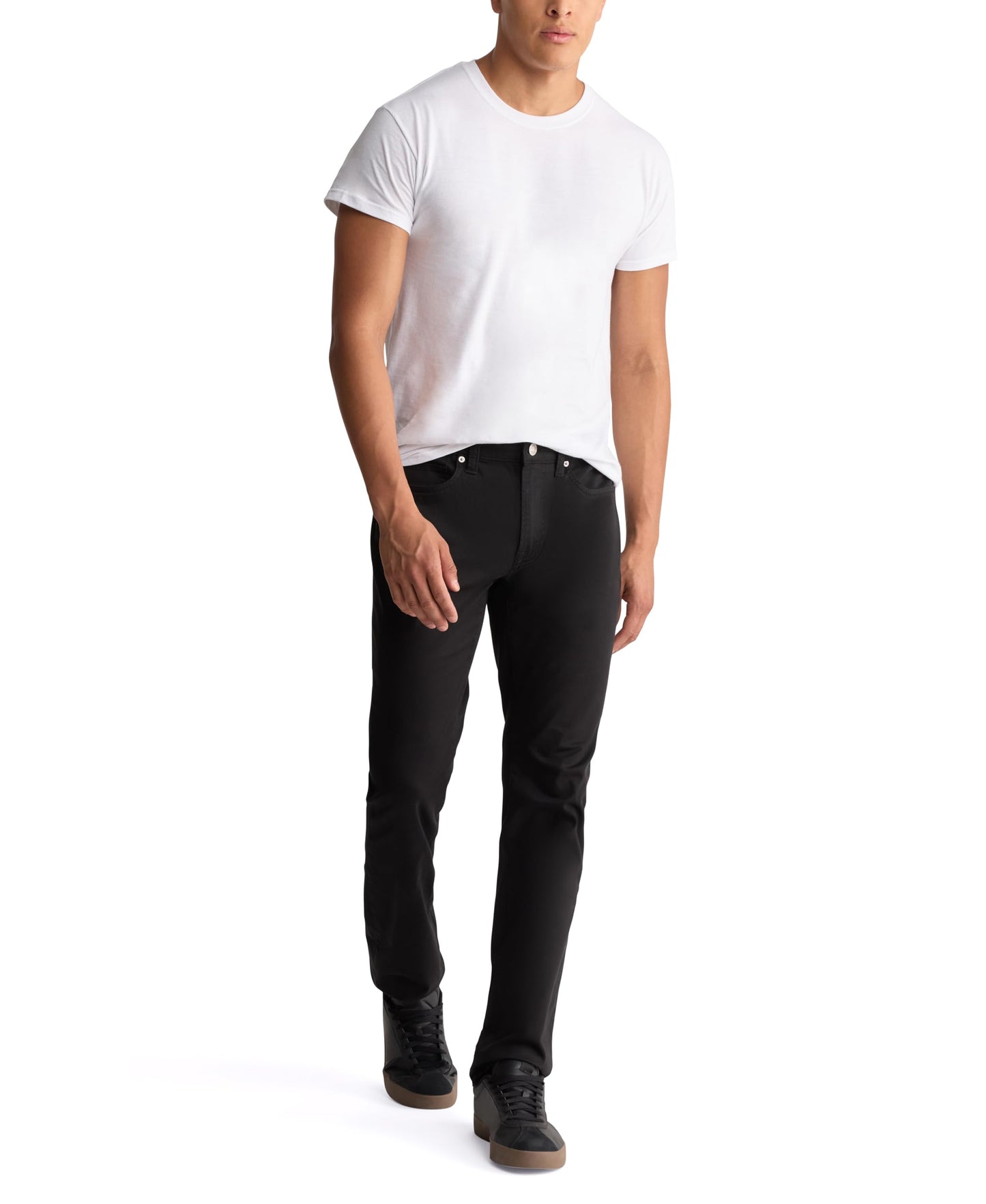 Buffalo David Bitton Men's Slim Black Sateen Pants