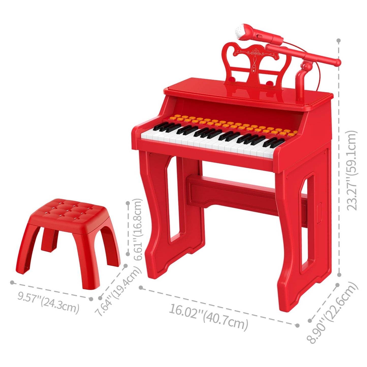 Kids Toy Piano Keyboard - 37 Keys Musical Gift