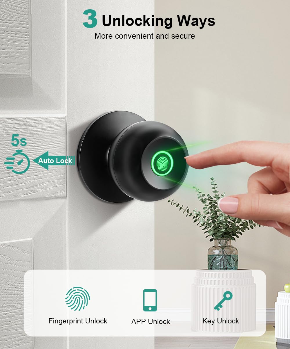 Biometric Smart Fingerprint Door Lock with App Control
