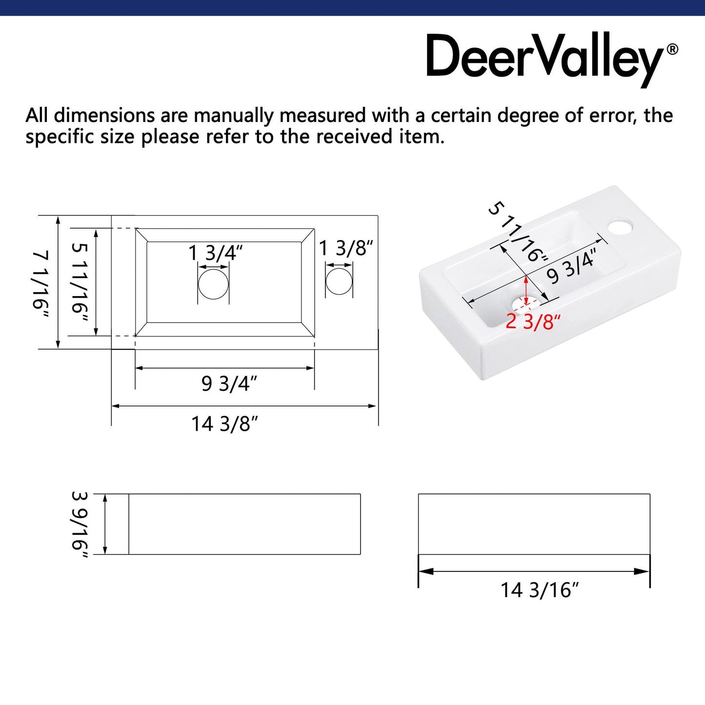 Deer Valley Mini Wall Mount Bathroom Sink