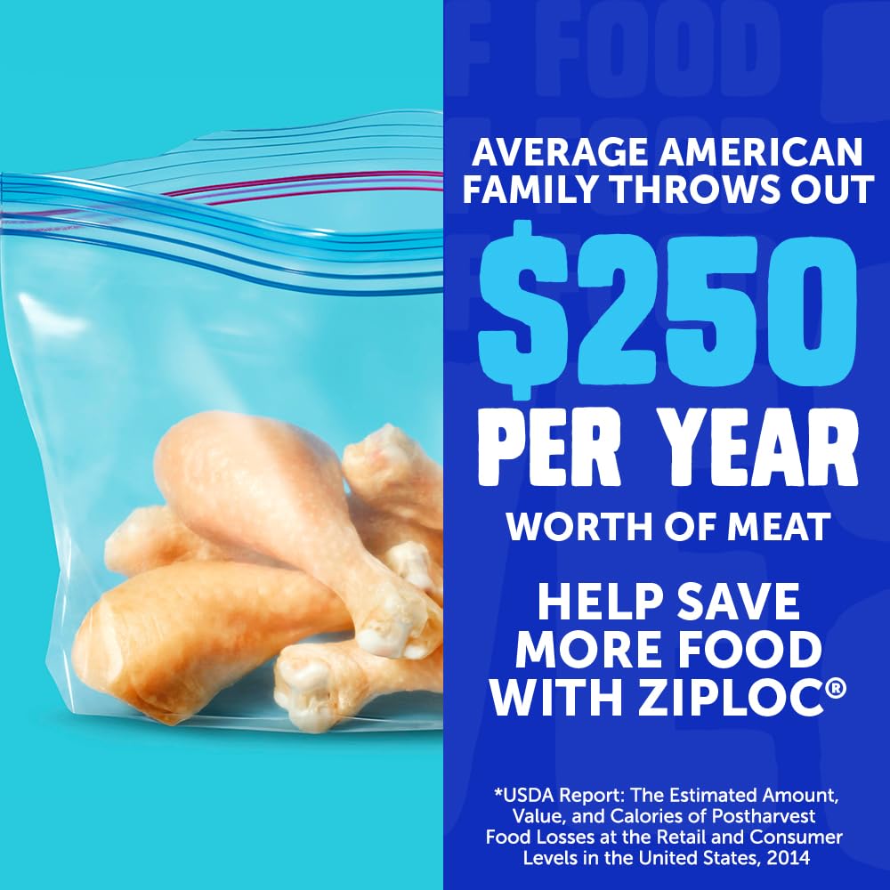 40 Count Ziploc Half Gallon Freezer Bags