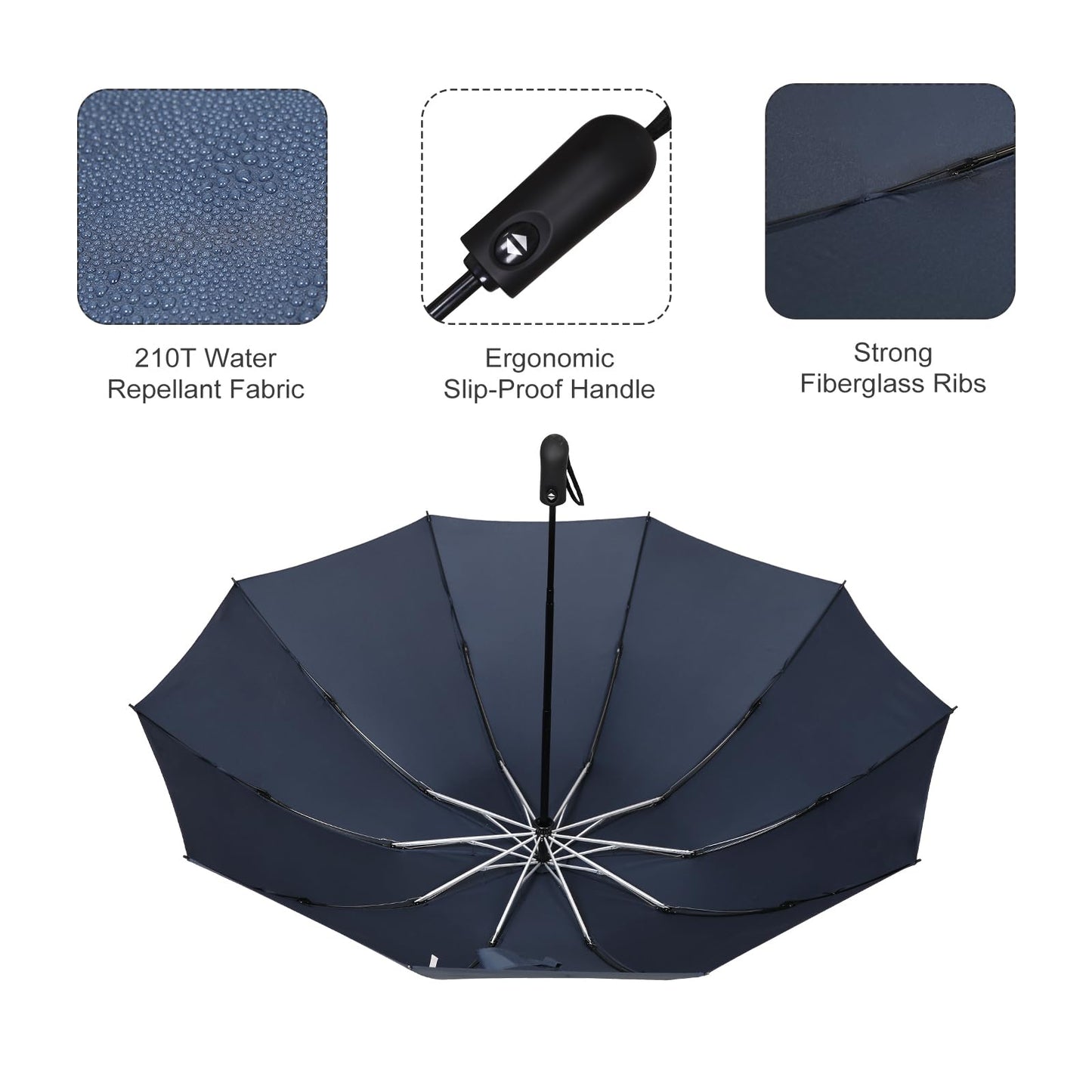 54 Inch Windproof Inverted Umbrella for Travel