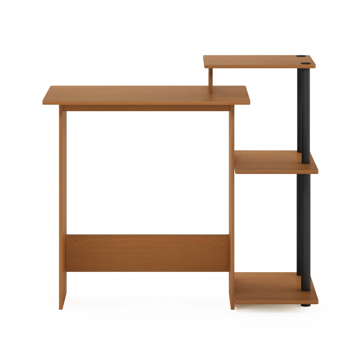 Furinno Laptop Computer Desk with Square Shelves