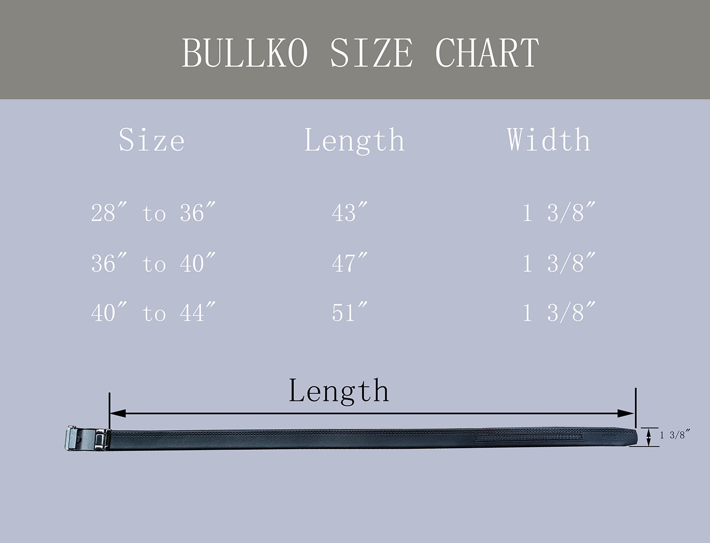Bullko Adjustable Leather Golf Dress Belt, Black
