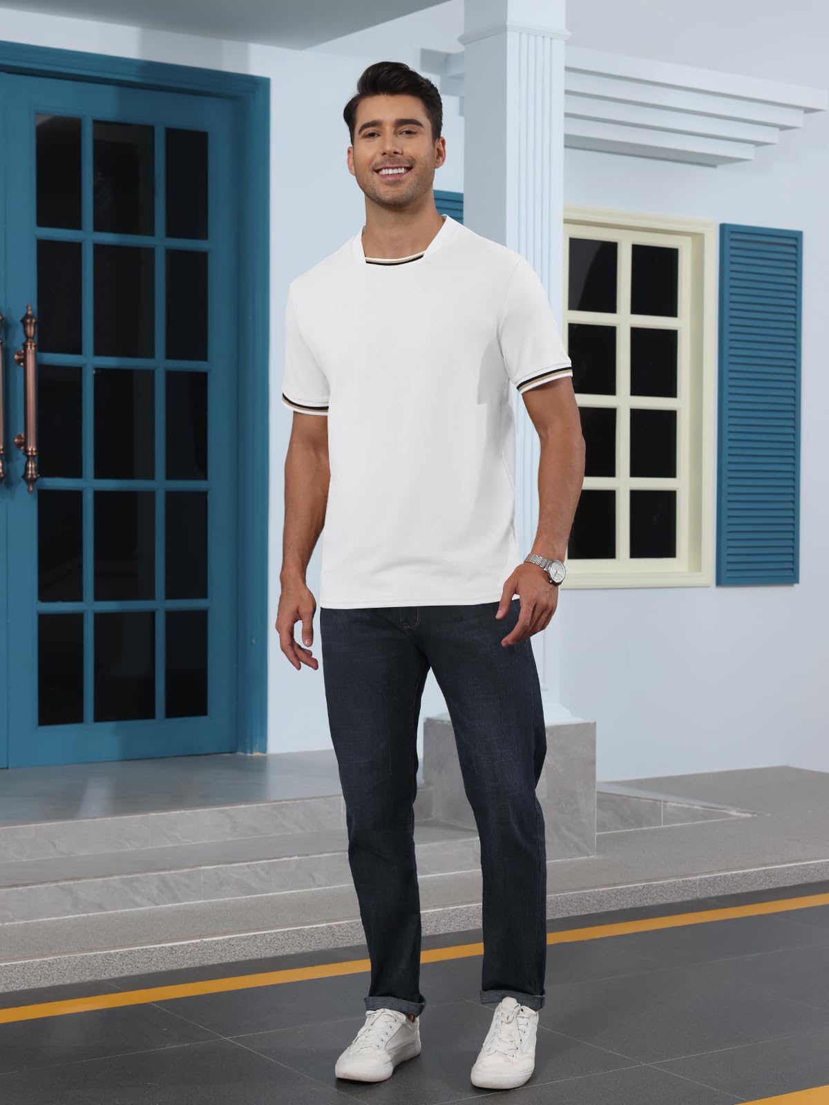 Men's Casual Short Sleeve Crew Neck T-Shirt