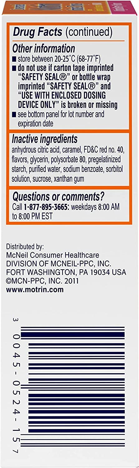 Motrin Infant Ibuprofen Drops, Berry Flavor, 2-Pack