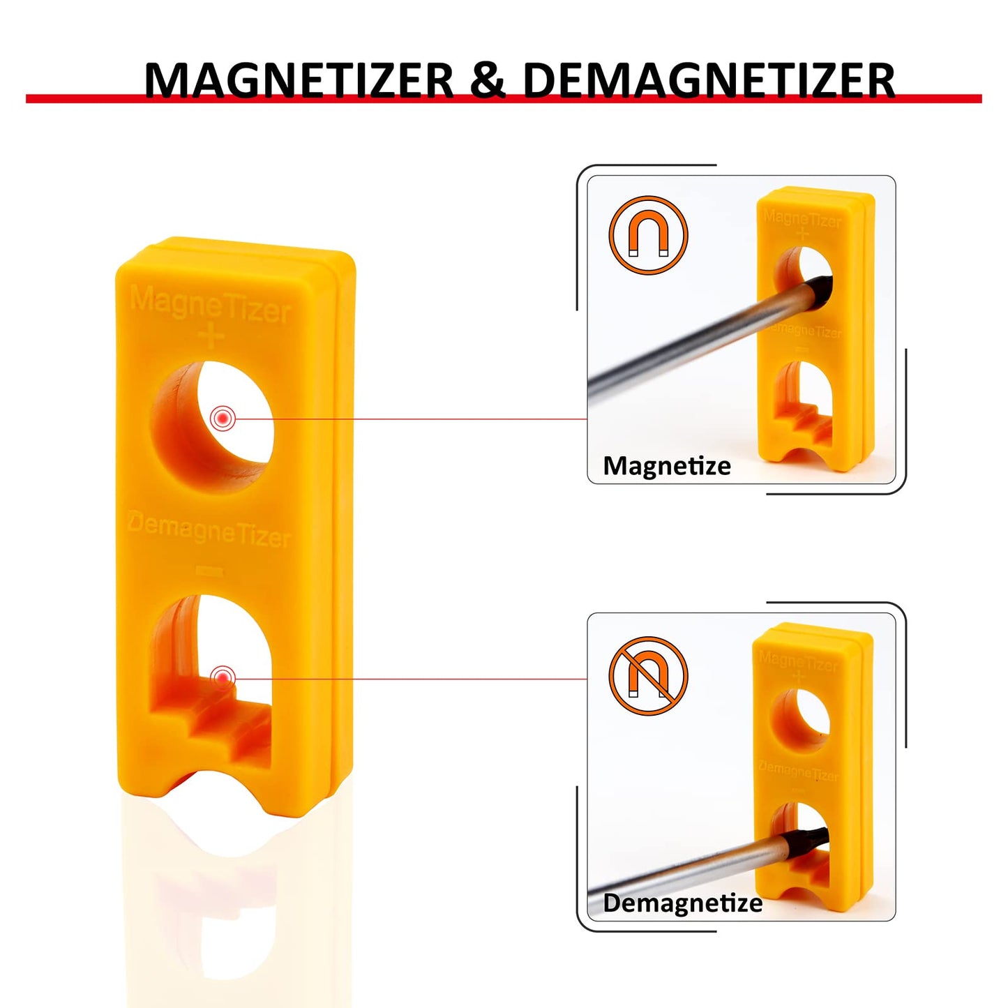 YF YoungFulTool 10 Piece Magnetic Screwdriver Set Include Slotted Phillip Torx Tips Stubby Screwdrivers for Confined Space Magnetizer Demagnetizer with Screwdriver Pouch Men Tools