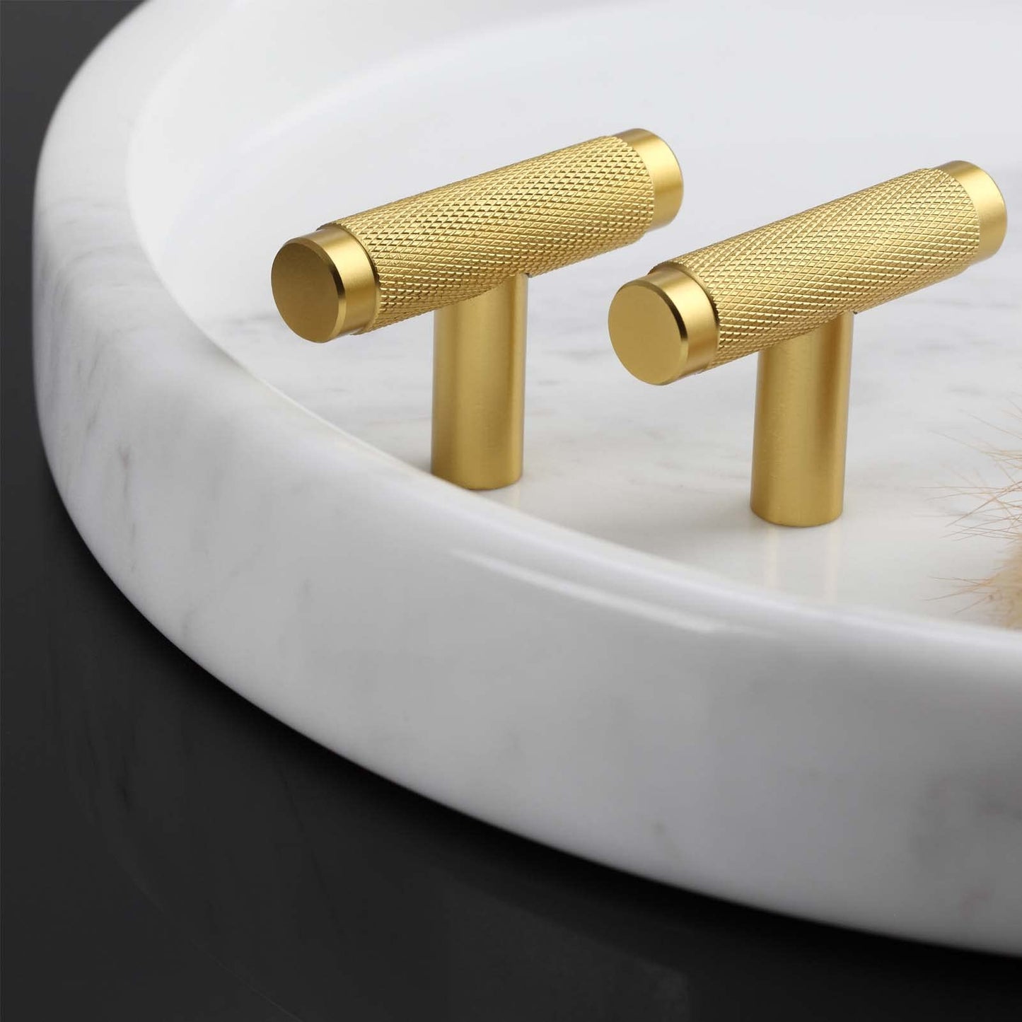 AITITAN 10 Pack Gold Cabinet Knobs Gold Knobs for Cabinets and Drawers - 2 Inch Length Single Hole T Bar Cabinet Knobs Gold, Brass Drawer Knobs and Gold Dresser Knobs