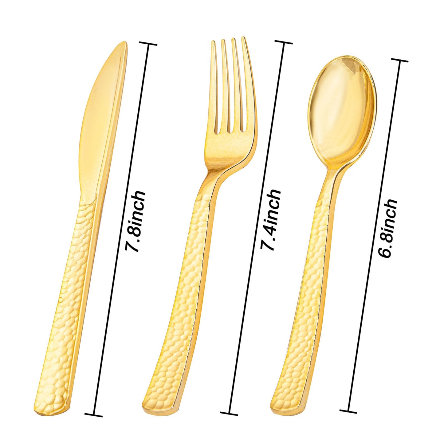 400PCS Gold Disposable Utensil Set