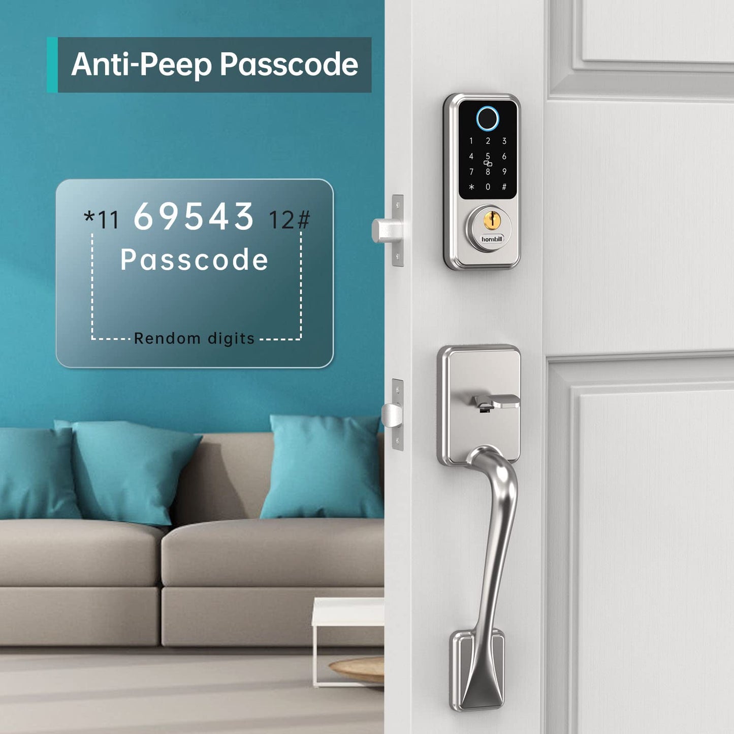 Hornbill Keyless Smart Deadbolt with Fingerprint Access
