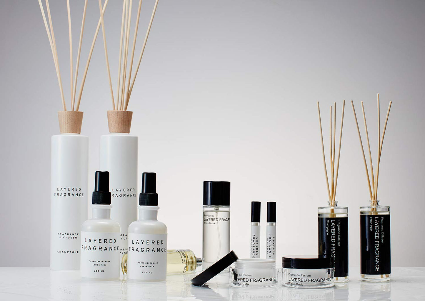 Layered Fragrance Reed Diffuser Set as Home Fragrance Diffusers Made in Japan Layered Fragrance Reed Diffuser Set as Home Fragrance Diffusers Made in Japan 3.4 Fl Oz (Champagne)