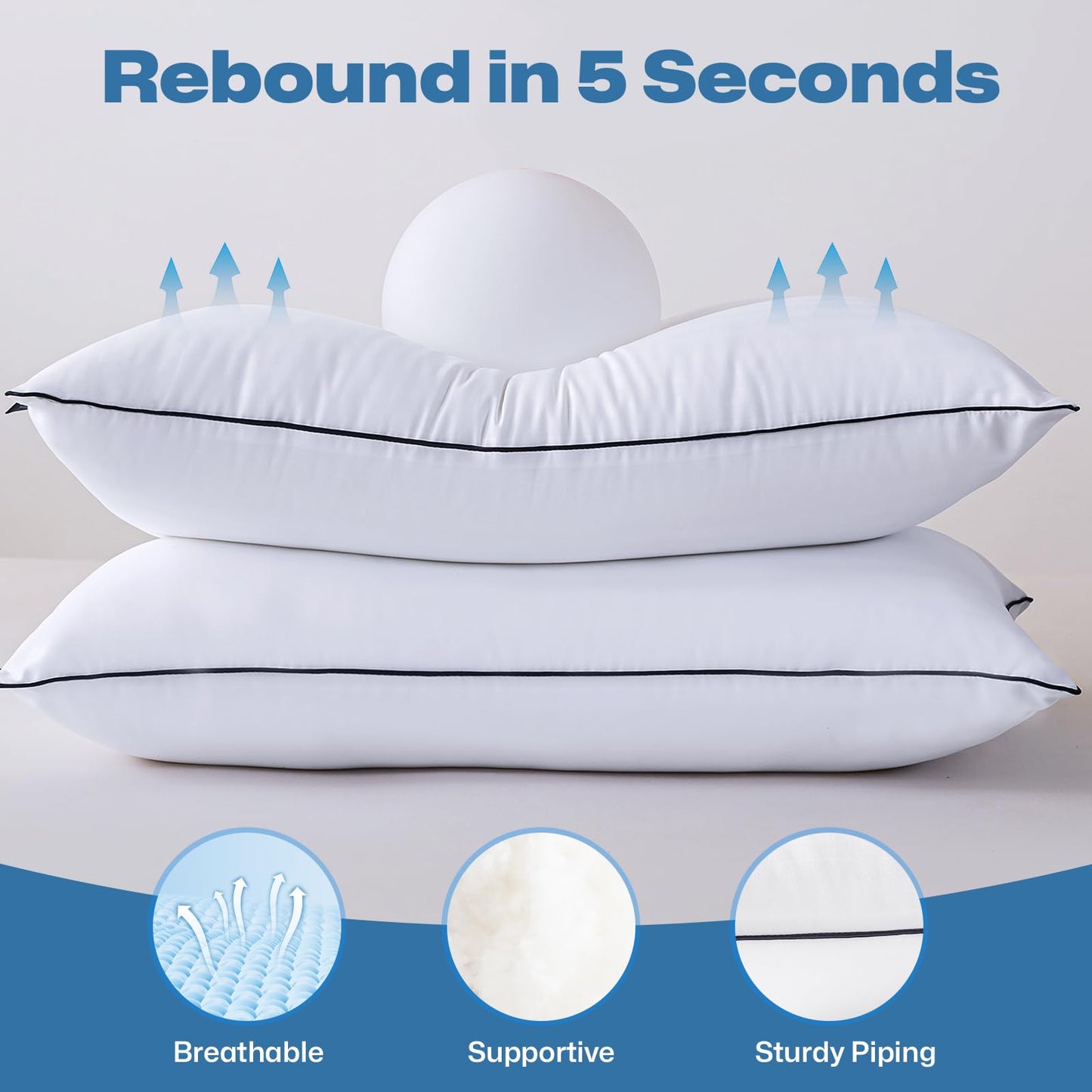 GOHOME Cooling Bed Pillows Set of 4