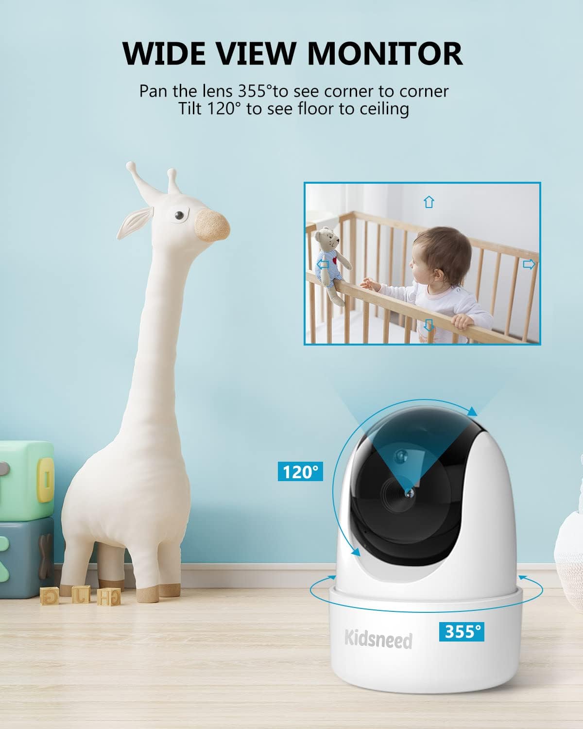 Kidsneed Baby Monitor with Camera and Audio
