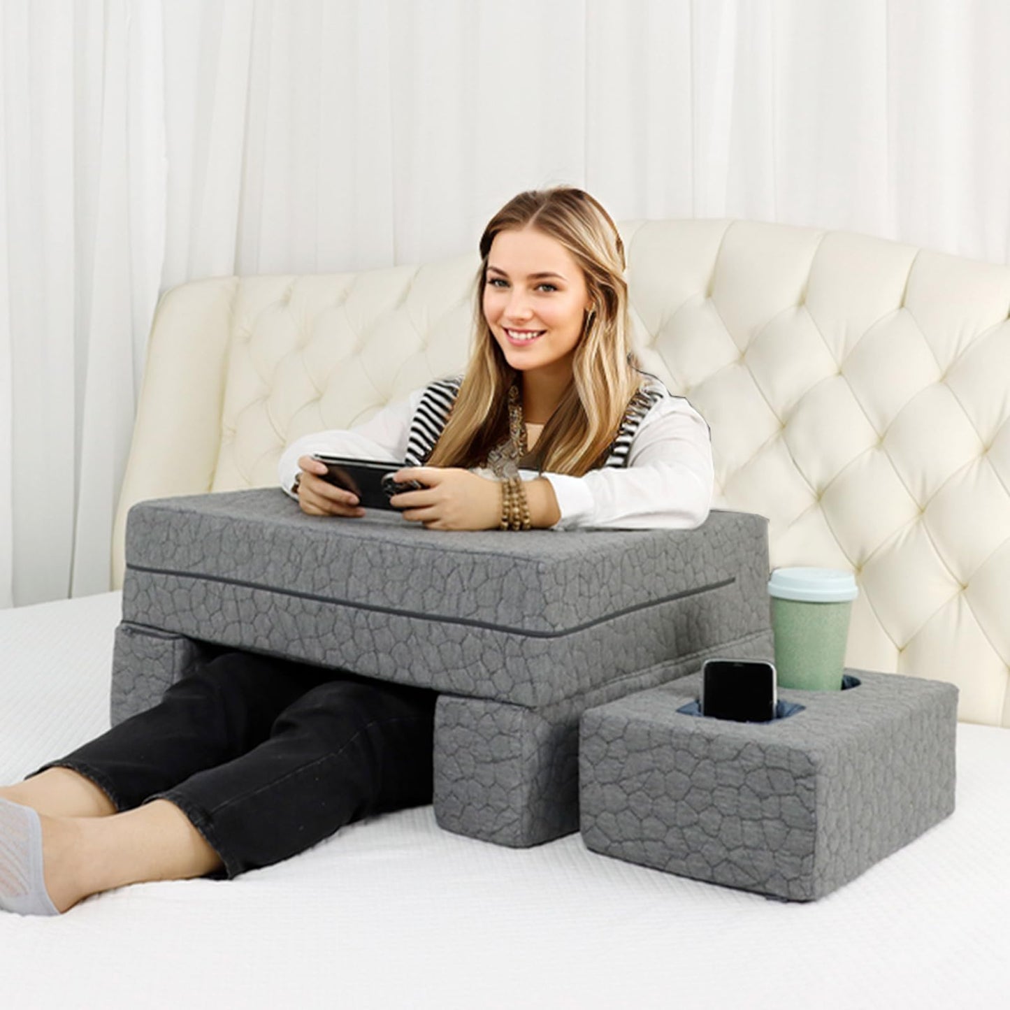 Extra Large Reading & Gaming Pillow by Bespilow