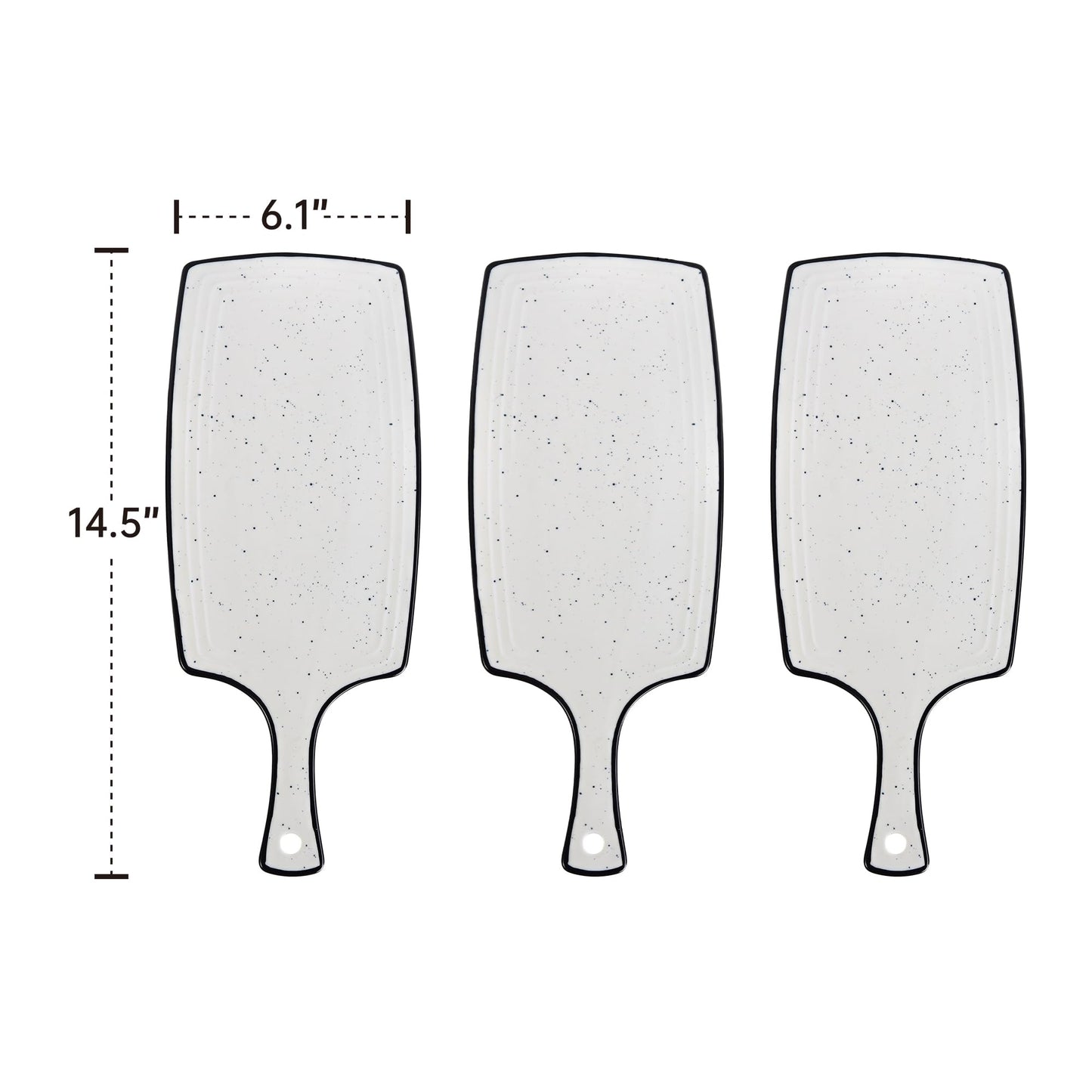 Ceramic Cheese Serving Board Set - 3 Pieces