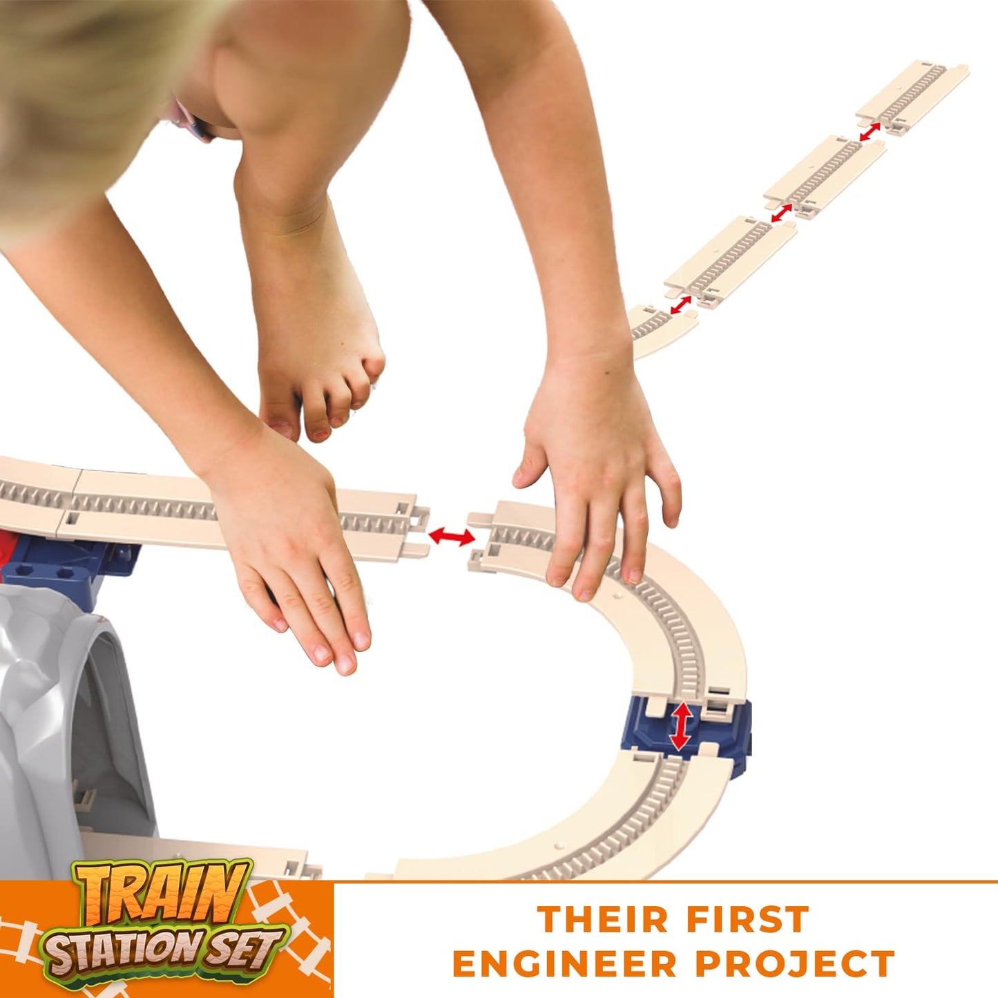 Electric Train Set with Bridge & Railway Station