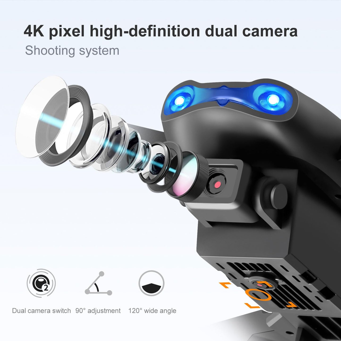 4K Dual HD Camera FPV Drone by THOAML