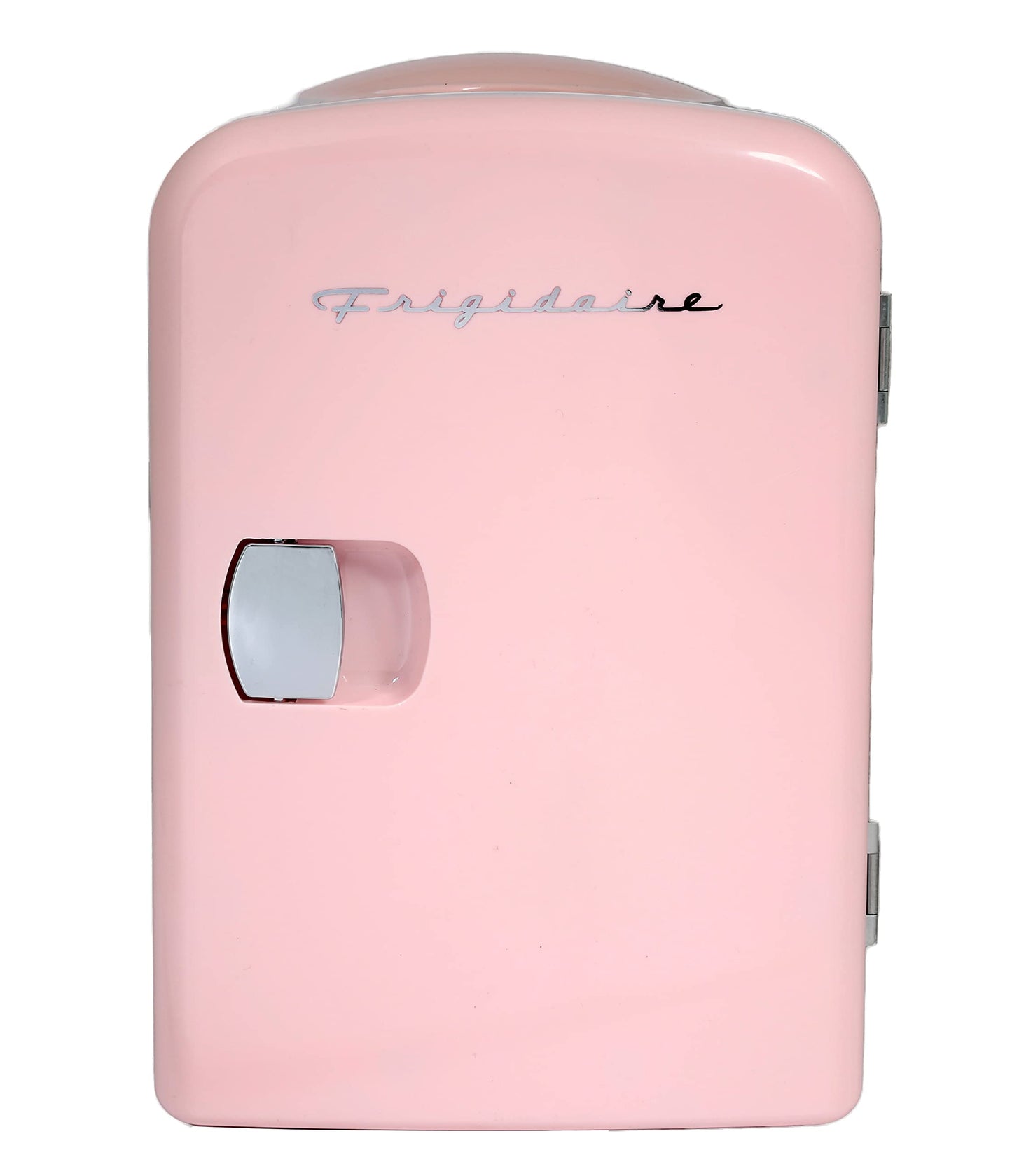FRIGIDAIRE Mini Portable Compact Personal Fridge Cools & Heats, 4 Liter Capacity Chills Six 12 oz Cans, 100% Freon-Free & Eco Friendly, Includes Plugs for Home Outlet & 12V Car Charger - Pink
