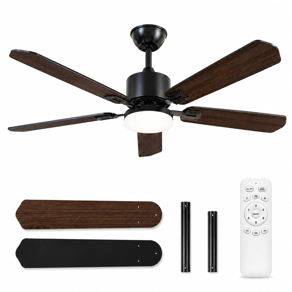 52-Inch Ceiling Fan with Lights and Remote