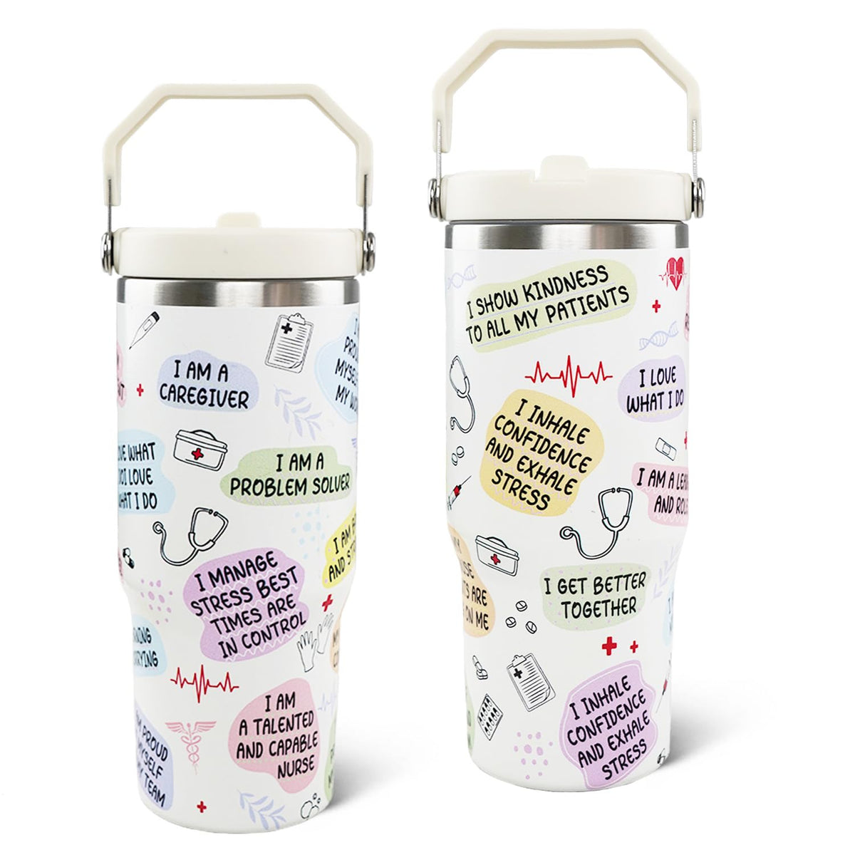 30oz Nurse Affirmation Insulated Tumbler with Straw