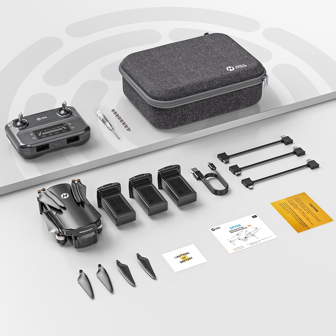 Holy Stone HS360S 4K GPS Drone with 3 Batteries