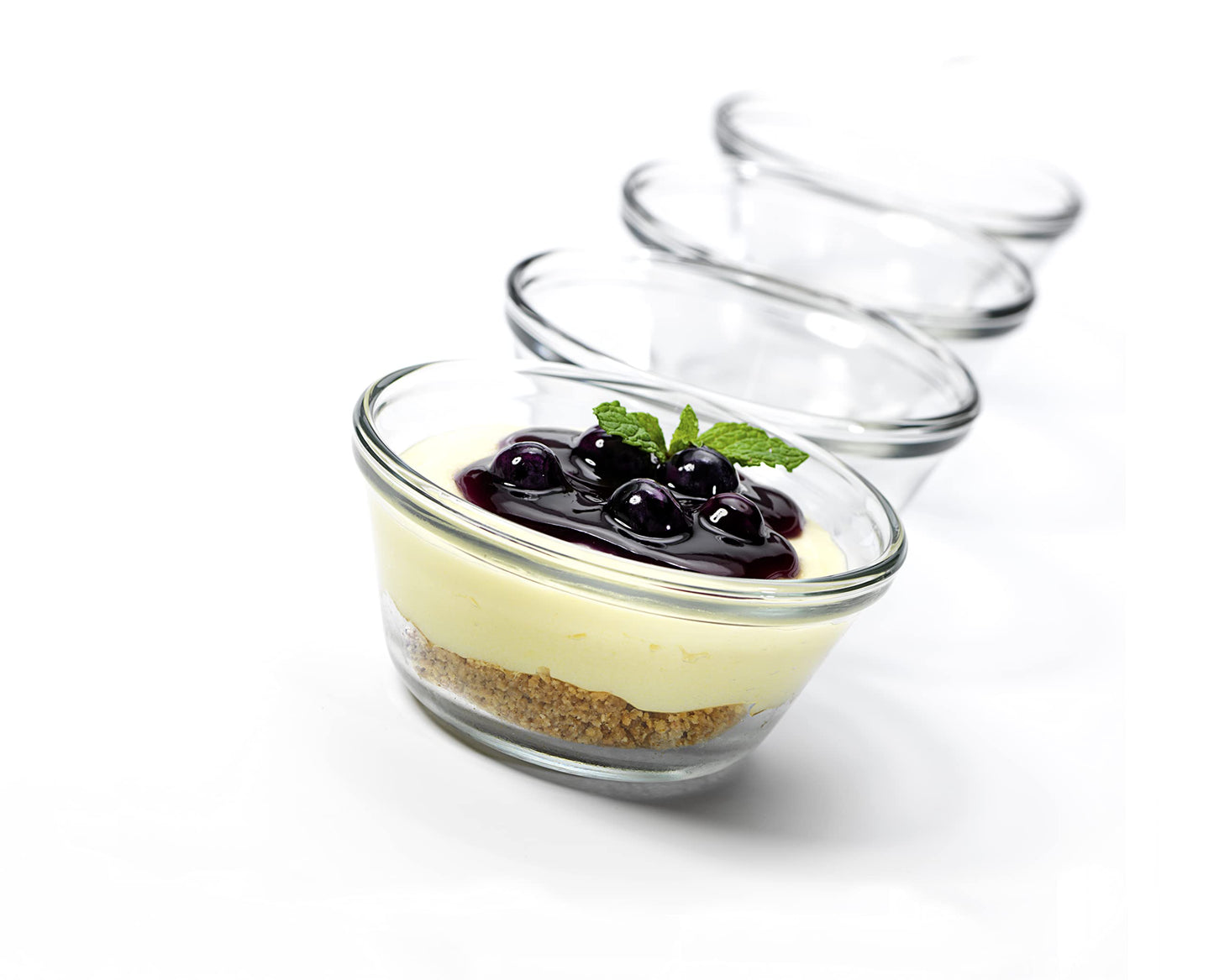 Anchor Hocking Set of 4 Glass Custard Cups