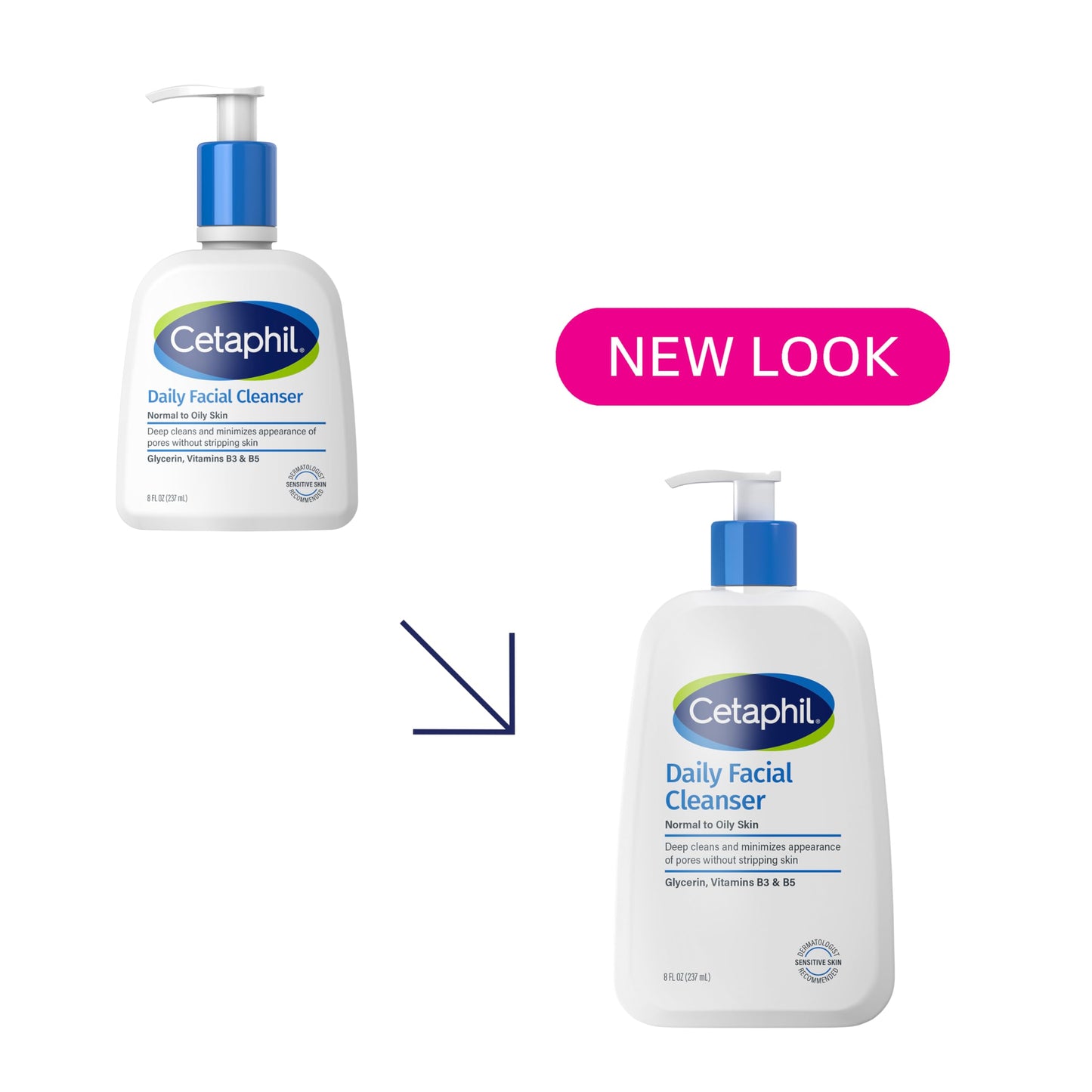 3 Pack Cetaphil Daily Facial Cleanser for Sensitive Skin 8oz