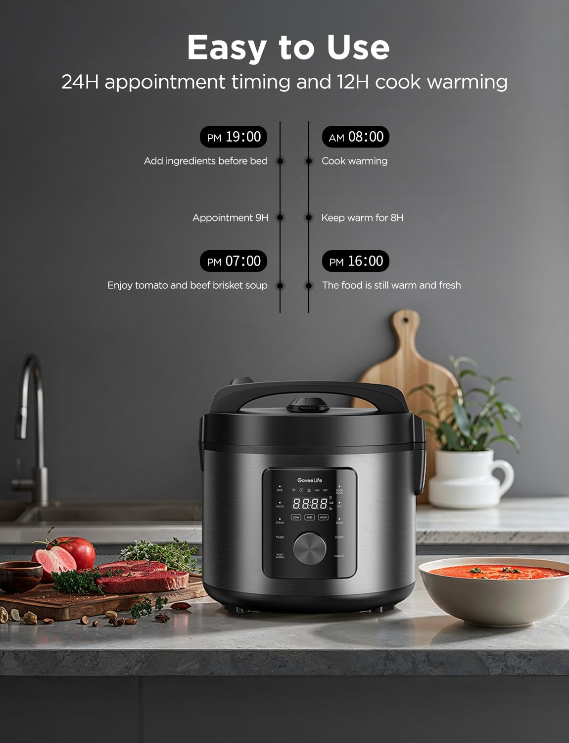 GoveeLife 6-in-1 Smart Rice Cooker & Multi-Cooker
