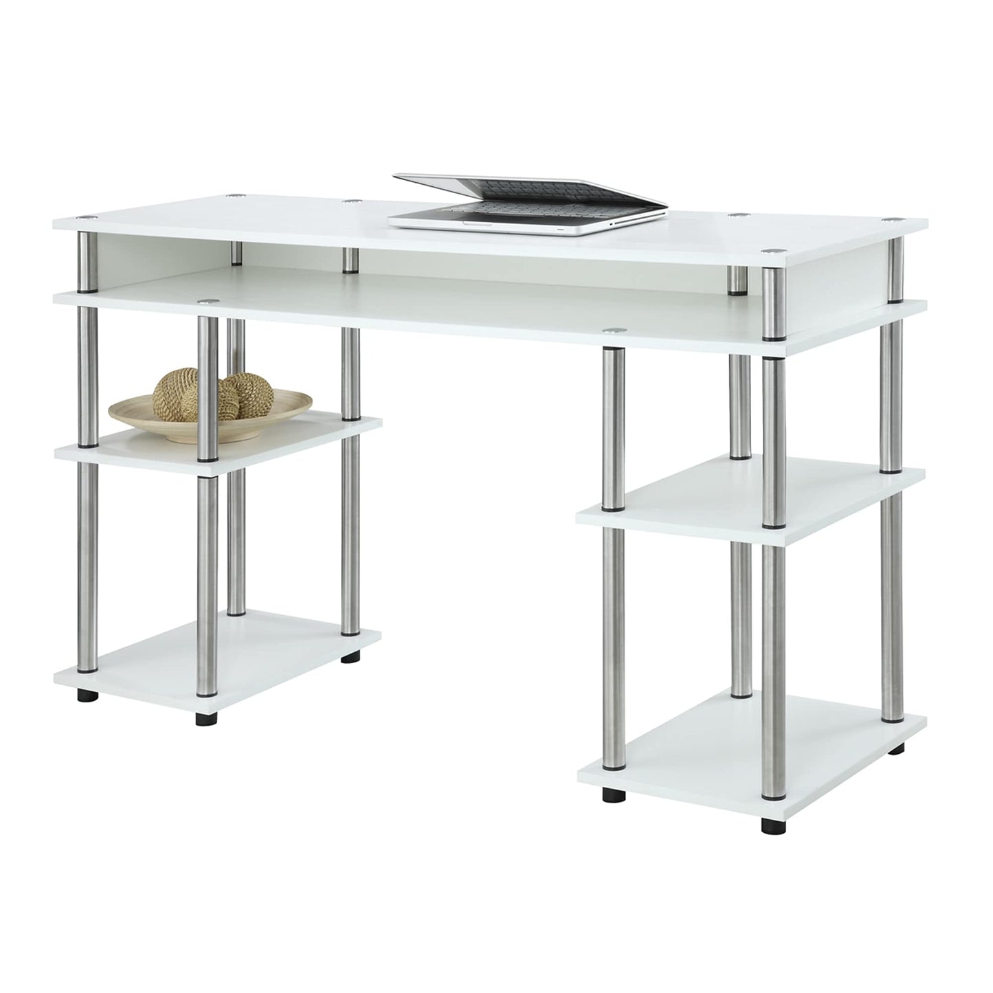 Convenience Concepts Student Desk with Storage Shelves