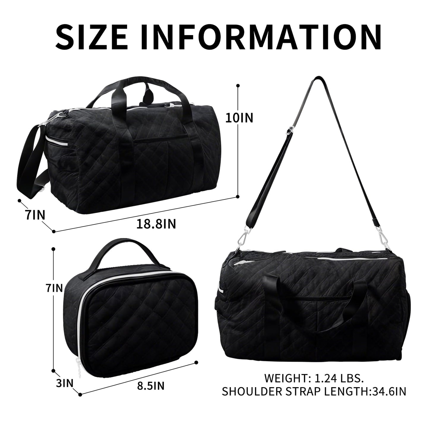 Duffle Bag with Shoe Compartment for Travel
