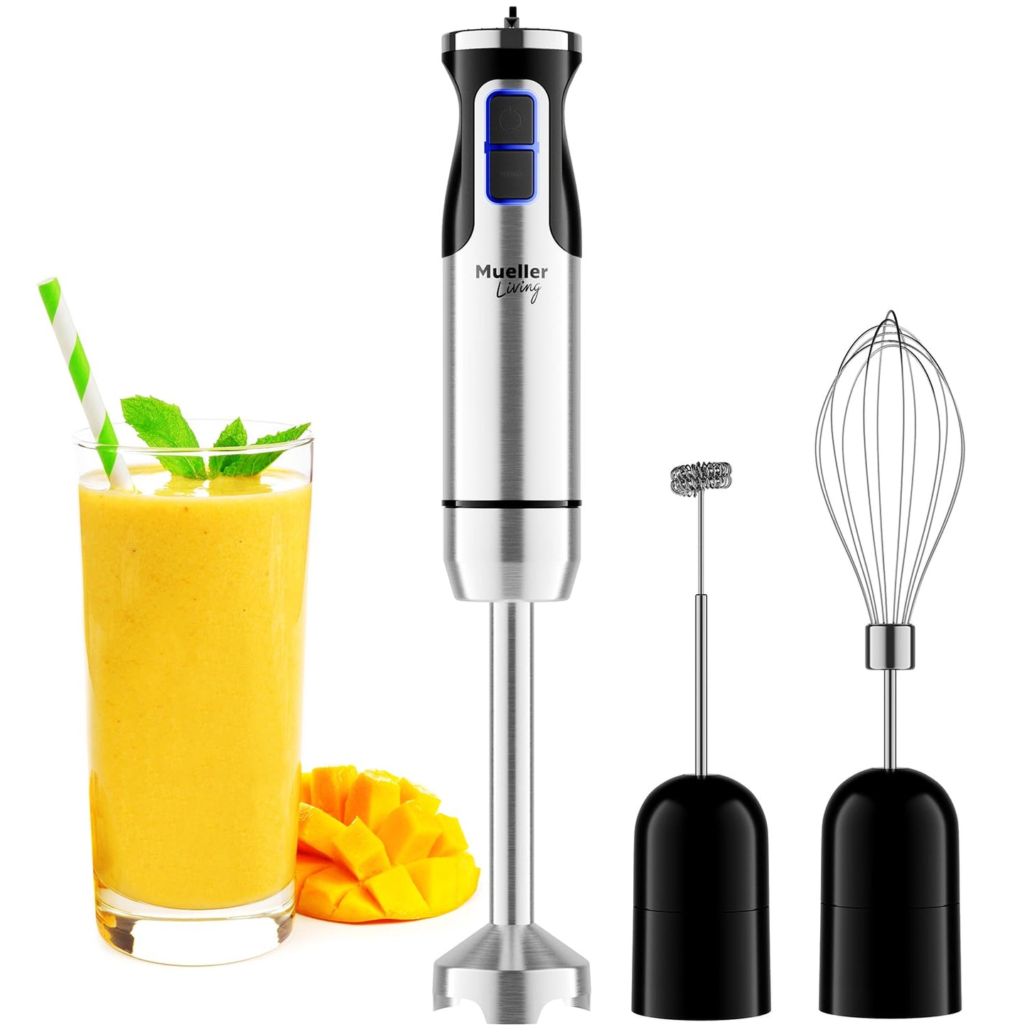 Mueller 8-Speed Handheld Immersion Blender for Kitchen