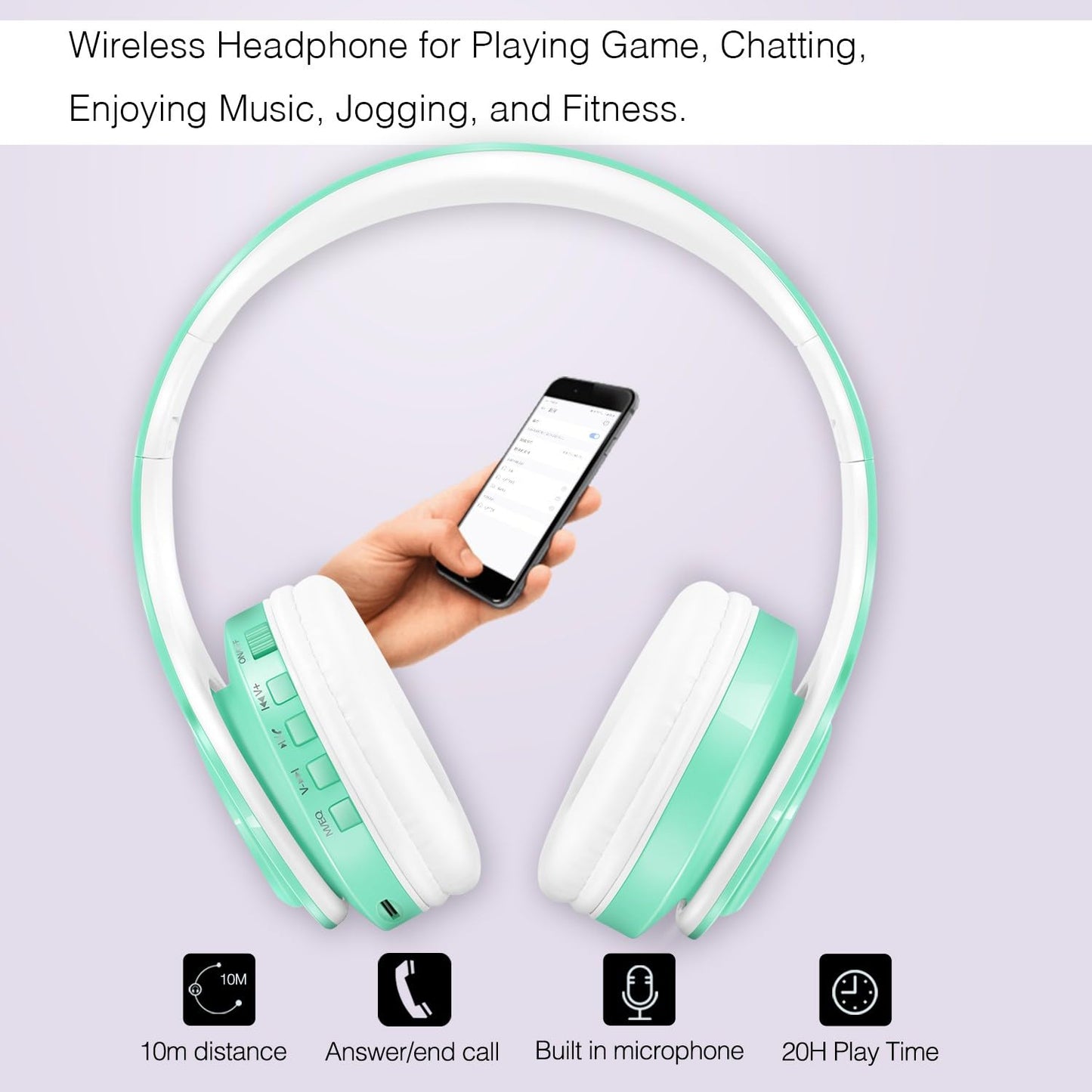 Bluetooth Over-Ear Headphones with FM & Micro SD