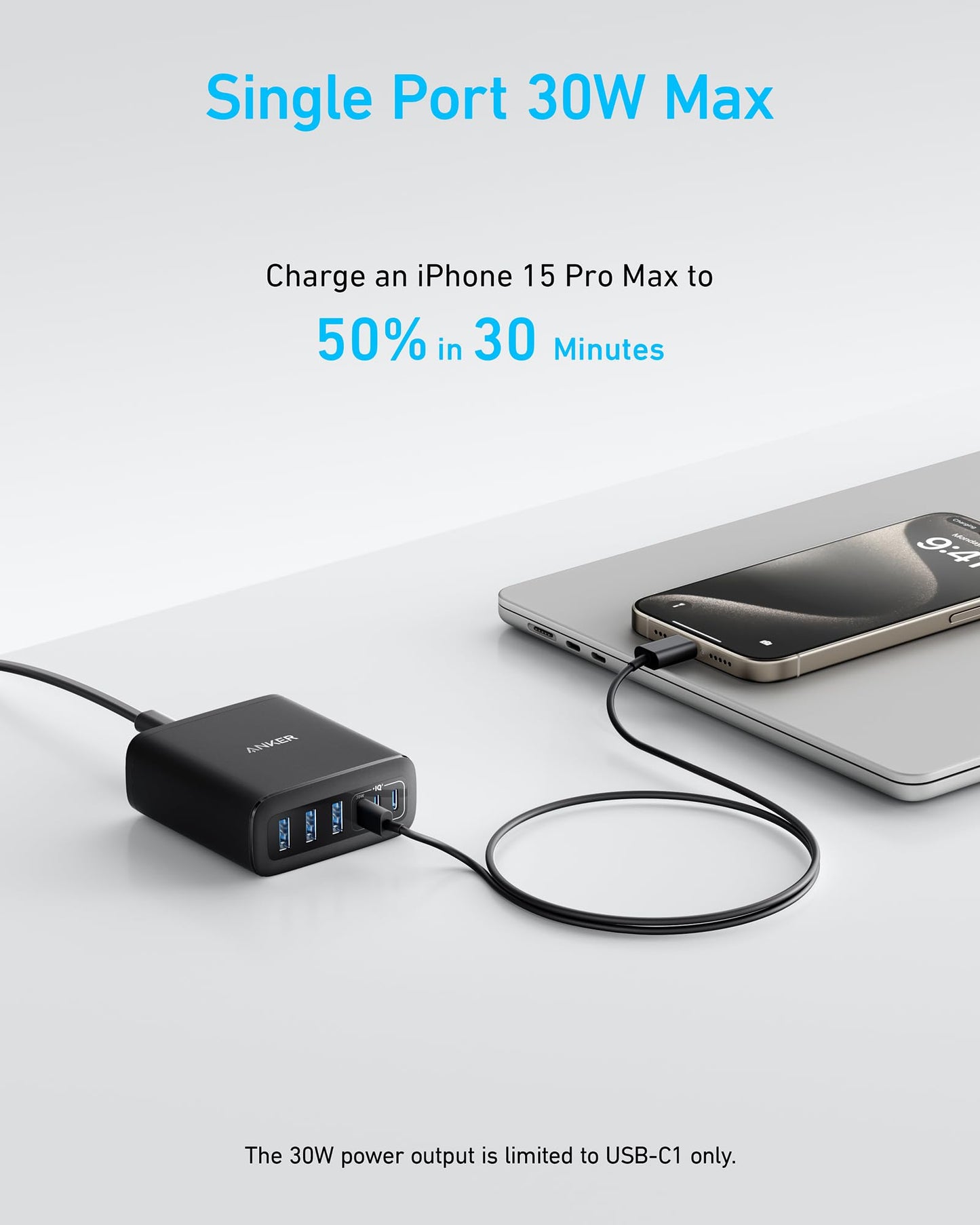 112W Anker 6-Port Fast Charging Station