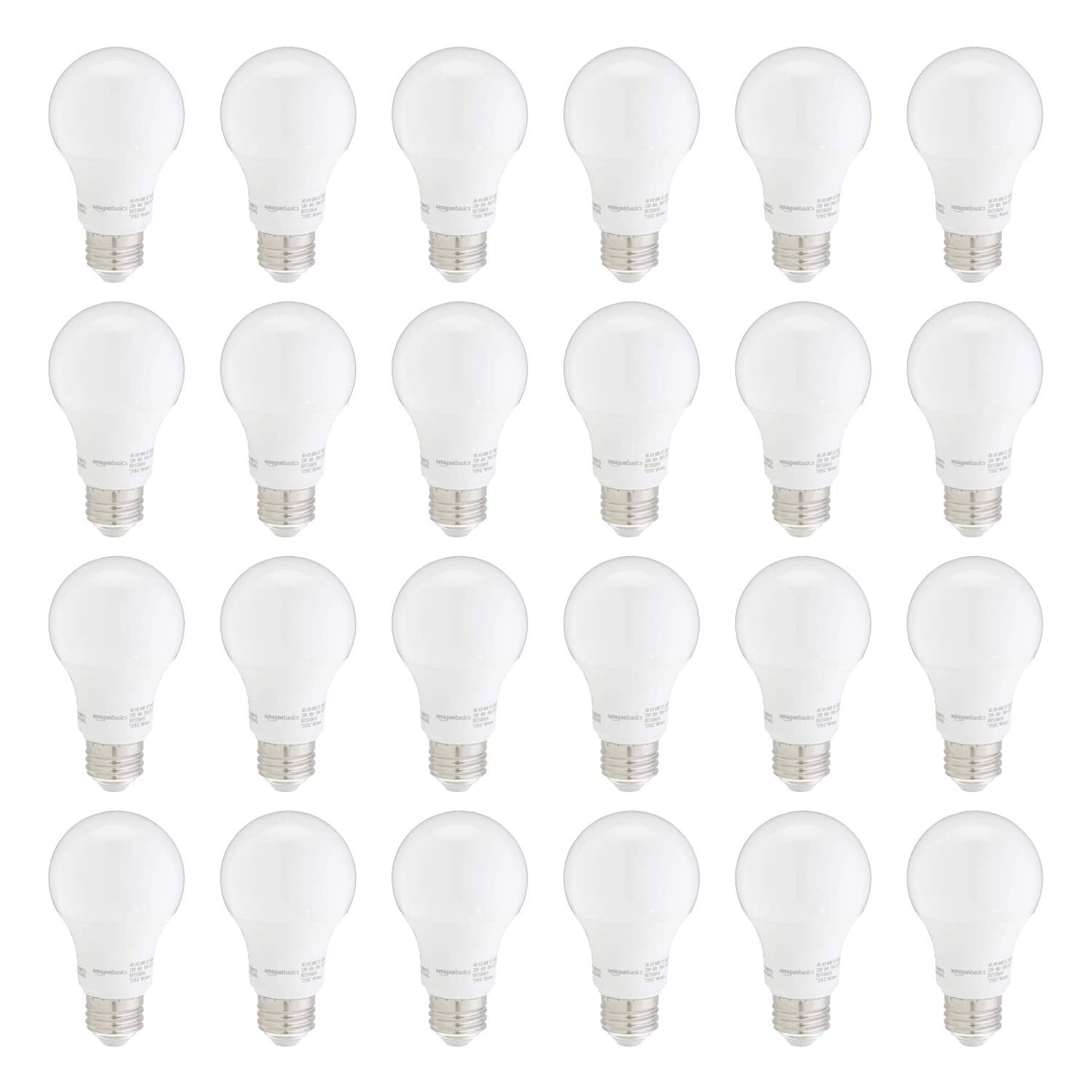 24-Pack Amazon Basics LED Light Bulbs, 9W